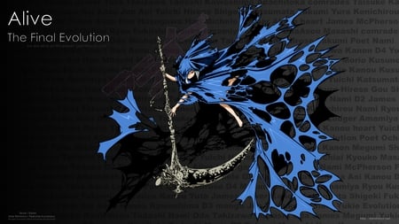 shinigami - scythe, blue, alive, shinigami, revolution, final, black