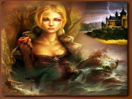 PRINCESS AND THE CASTLE - fantasy, princess, female, castle