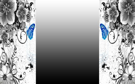 background - bg, butterfly, black, blue