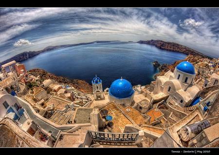 Oia, Santorini - santorini, fantasy, beautiful, greece, oia