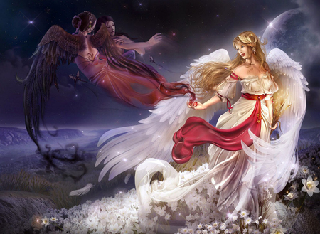 White Angel - abstract, fantasy, white, amazing, fairy, angel