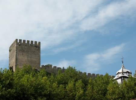 Castle & Church - Obidos, Portugal - portugal, church, castle, medieval, obidos