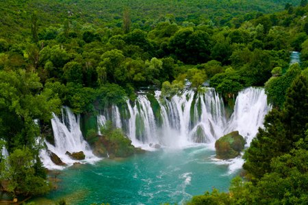 Kravice Bosnia - nature, forest, waterfall, river