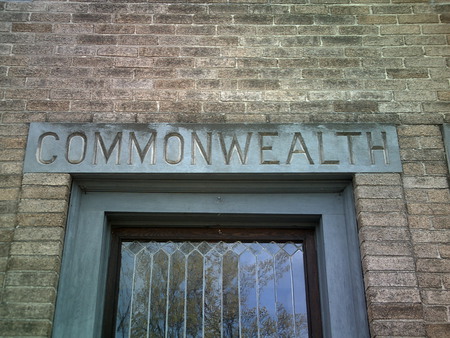 see no common wealth - brick, view, street, glass