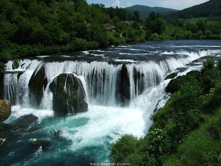 Strbacki Buk river Una Bosnia - nature, beutiful, forest, river, waterfalls