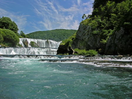 beautiful river Una for Jasenka - nature, sky, waterfalls, river