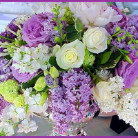 Lilacs and roses