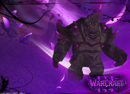 Crawler's wow rock monster - monster, wow, purple, rock moster, world of warcraft