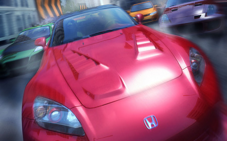 Honda - hd, fast, sportscar, speed, game, car, honda, red