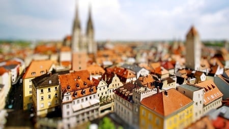 Medieval City - sky, architecture, houses, clouds, medieval, beautiful, city, buildings