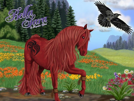 Bella Sara- Fiona - horses, fictional, outdoors, animals