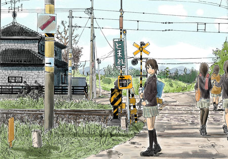 anime - school, uniform, yard, black, ciel, bak bak