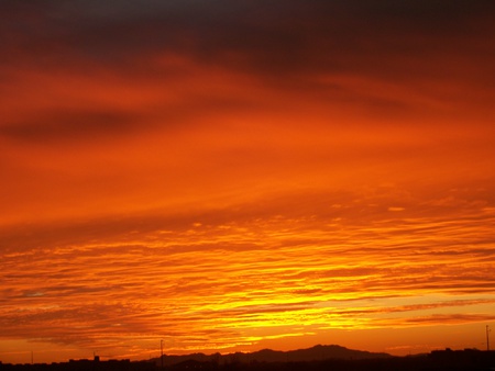 Fire In The Sky - arizona, sunset, fire, blaze