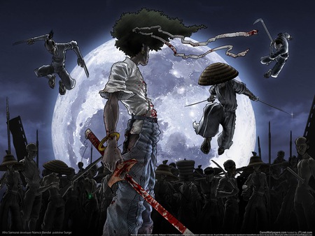 Afro Samurai - hd, sword, enemy, action, samurai, video game, afro samurai