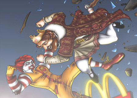 King VS Ronald - fight, king, ronald