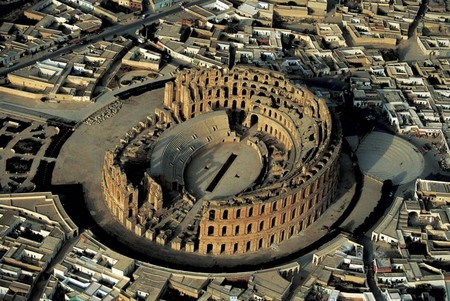 El-Jem Tunisia - tunisia, el-jem, architecture, romain, tunisie, mahdia