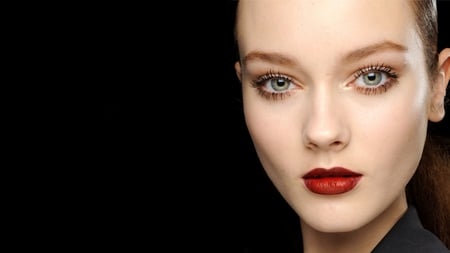 Red Lips - eyes, lips, red, model