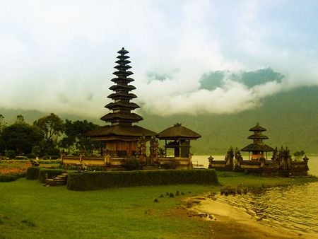 Bali Island, Indonesia - clouds, beach, beautiful, pura, bali, hindu, java, nature, panorama, temple, sky