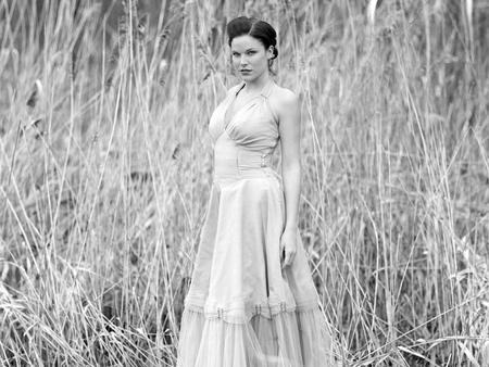 Karen Cliche - cliche, wo, model, grayscale, karen, brunette