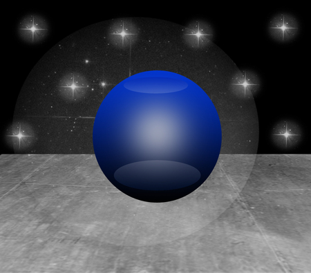 Royal Blue Gloss Ball - abstract, gloss, blue, ball, stars, wallpaper