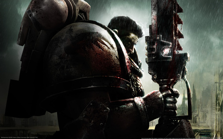 Invincible - fighter, invincible, dawn of war ii, warrior, dawn of war, sword, warhammer 40000, warhammer, hd, power, video game