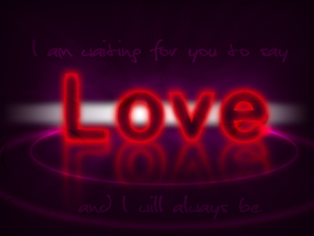 say love - photoshop, emotion, love, purple