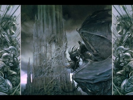 Dark Tower of Sauron - fantasy, magic, tower, dark