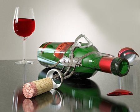 For The Celebrations - celebrations, wine, bottle, glass