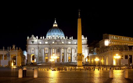 Basilica di San Pietro - amazing, italy, night, architecture, cathedral, medieval, rome