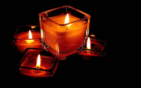 Candle lights - candle, dark, warm, romantic