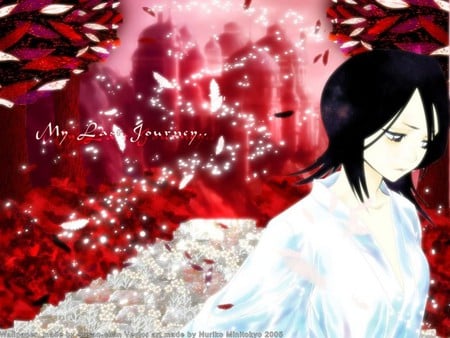 My Last Journey - rukia, bleach, roses, petals, kuchiki