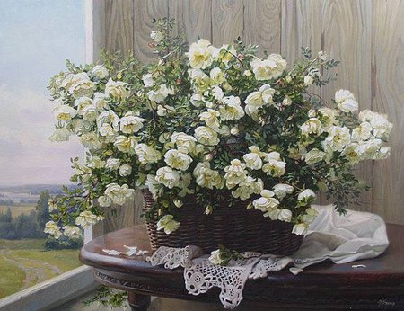 M-Ivanenko-y-YuKonstant - painting, art, m ivanenko y yukonstant, still life, flower