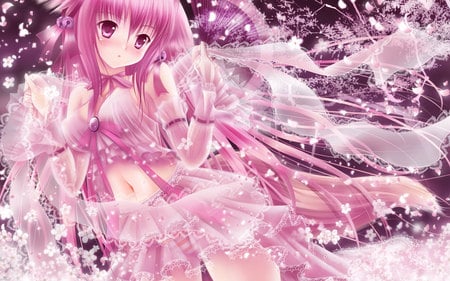 Visions in Pink Come on Breaths of Air - pink, wind, visions, air, anime, sexy girl