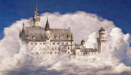 Castle in the air - clouds, dream, castle, sky