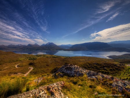 Loch Torridon - highlands, lake, pure nature, scotland