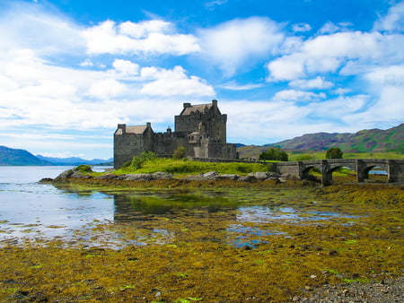 Eilean Donan Castle - lake, scotland, highlands, loch duich