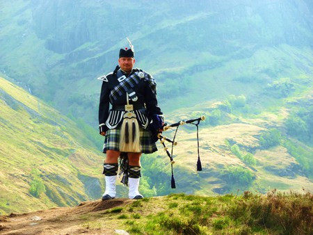 Bagpiper - countryside, scotland, instrument, highlands