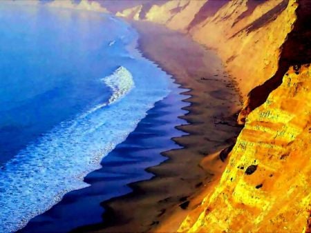 Point Reyesca - beach, colours, sea, cliff