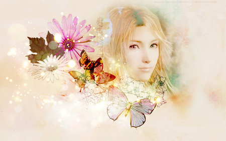 Stella - flowers, final fantasy, stella, butterfly