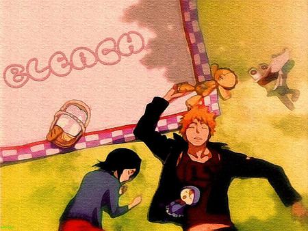 Bleach - ichigo, sleeping, rukia, bleach