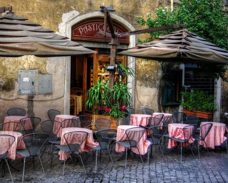 Rome... - coffee, places, italy, photography, lovely, abstract, table, charming, patiseria, rome, photo