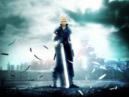 Scars of Friendship - cloud, strife, sword, final fantasy, feathers