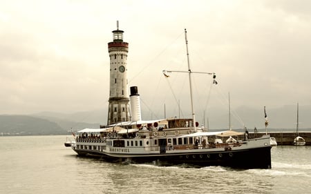 Bodensee Impressions - lake, lighthouse, germany, steamboat