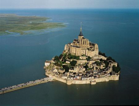 Mont St. Michel - sea, high tide, france, normandie