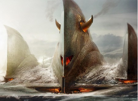 viking - cg, abstract, viking, warrior, fantast, sea, 3d