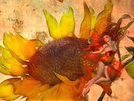 Fairy and Sunflower