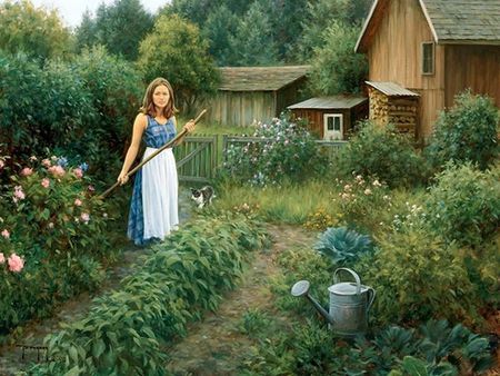 Painting by Robert Duncan - nature, woman, painting, robert duncan, art