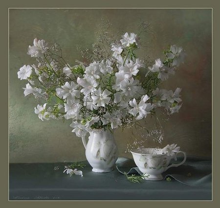 White bouquet - bouquet, white, flower, still life