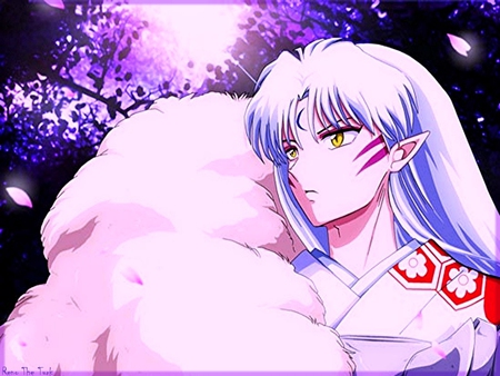 Sesshomaru - inuyasha, cute, petals, sesshomaru