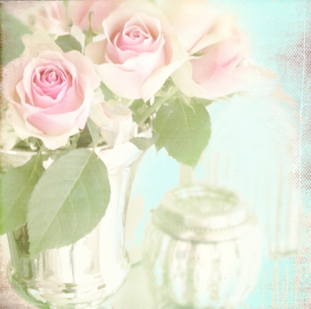 roses - still life, roses, pink, vase